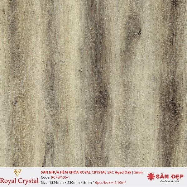 Sàn nhựa Royal Ctystal RCFW106-1