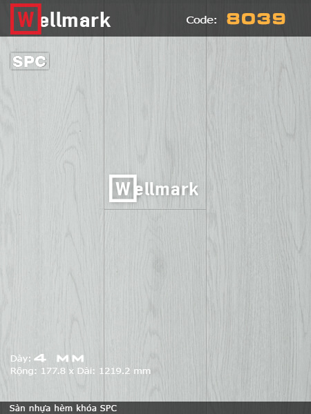 Sàn nhựa hèm khóa Wellmark 8039