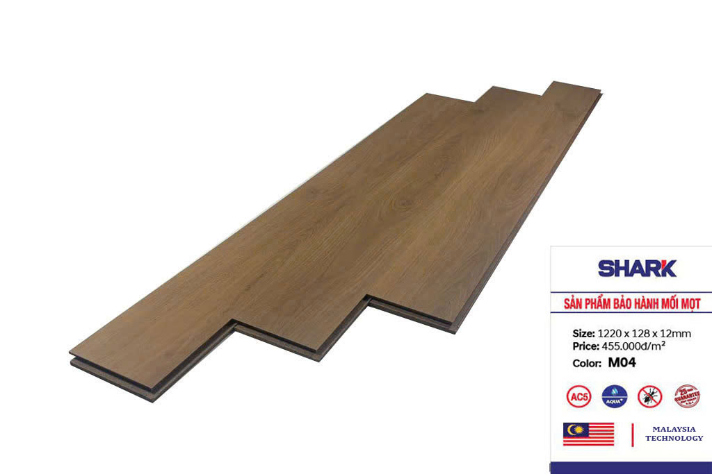 Sàn gỗ Shark cốt trắng M04
