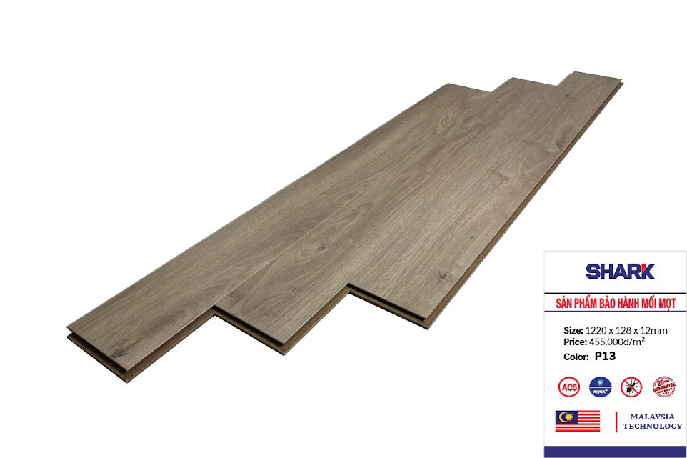 Sàn gỗ Shark cốt trắng P13