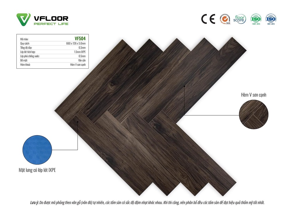 Sàn nhựa xương cá Vfloor VF504