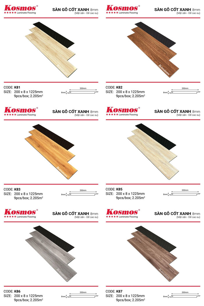 Sàn gỗ cốt xanh Kosmos