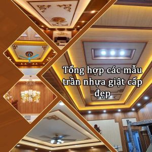 mẫu trần nhựa giật cấp