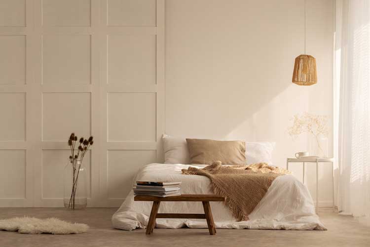 Phòng ngủ theo phong cách Wabi Sabi