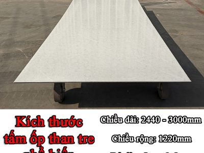 Kích thước tấm ốp than tre