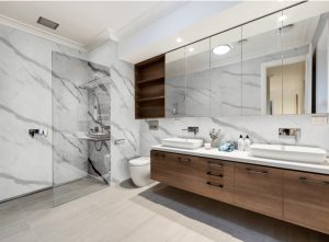 mẫu tấm ốp tường nhựa giả đá, giả gỗ nhà tắm, phòng vệ sinh