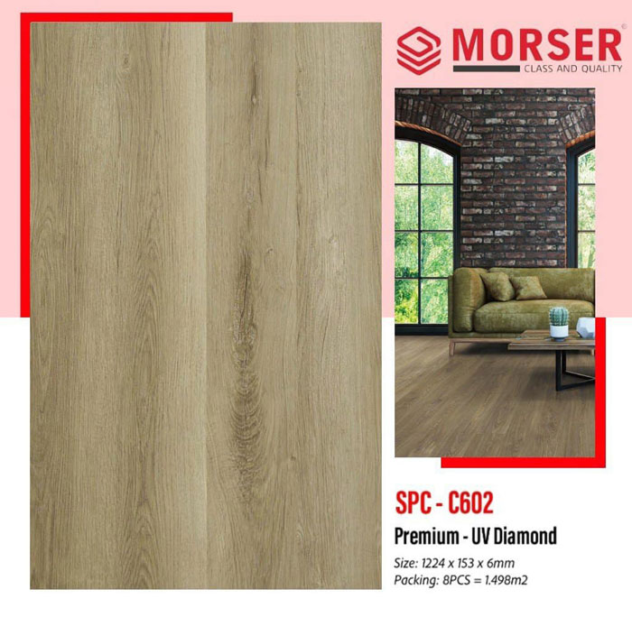 Sàn nhựa hèm khóa Morser SPC C602