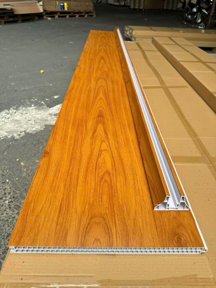 Mẫu vách ngăn nhựa giả gỗ