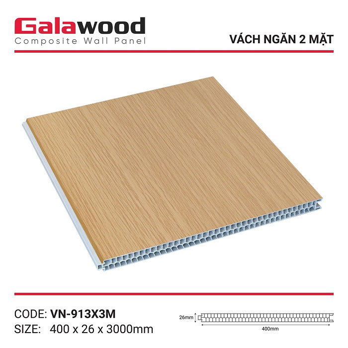 Vách nhựa ngăn phòng Galawood VN 913