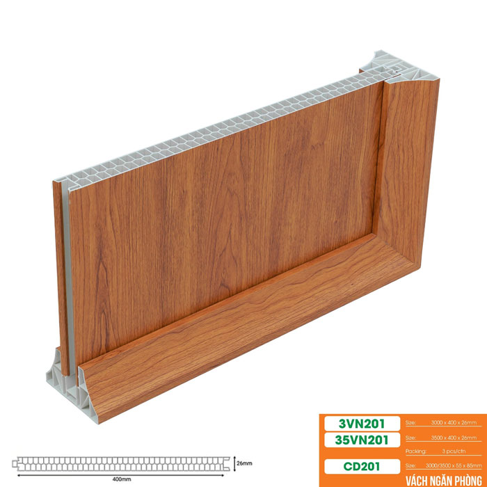 Vách nhựa ngăn phòng Glotex VN 201