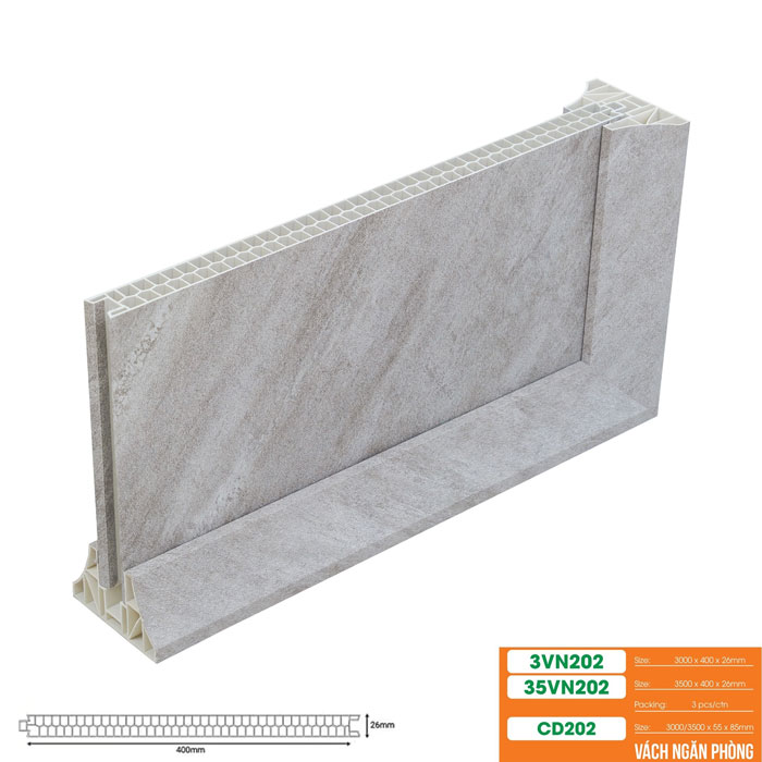 Vách nhựa ngăn phòng Glotex VN 202