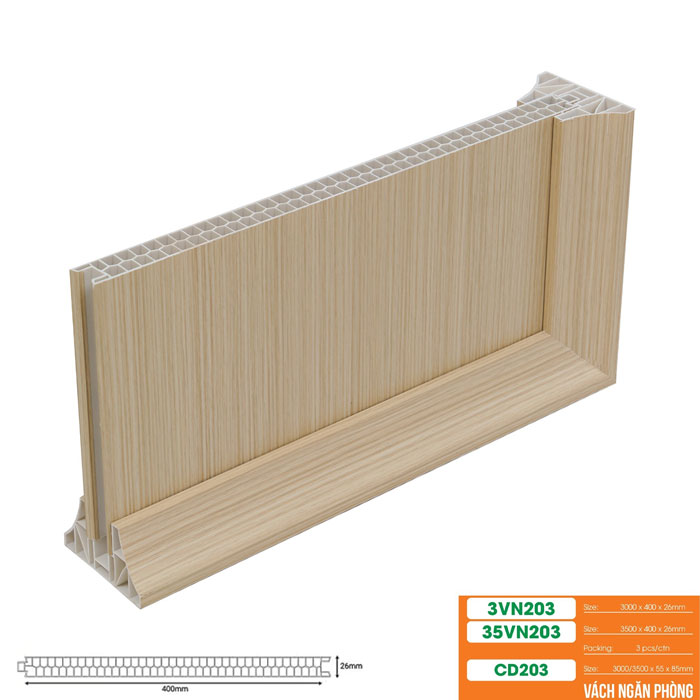 Vách nhựa ngăn phòng Glotex VN 203