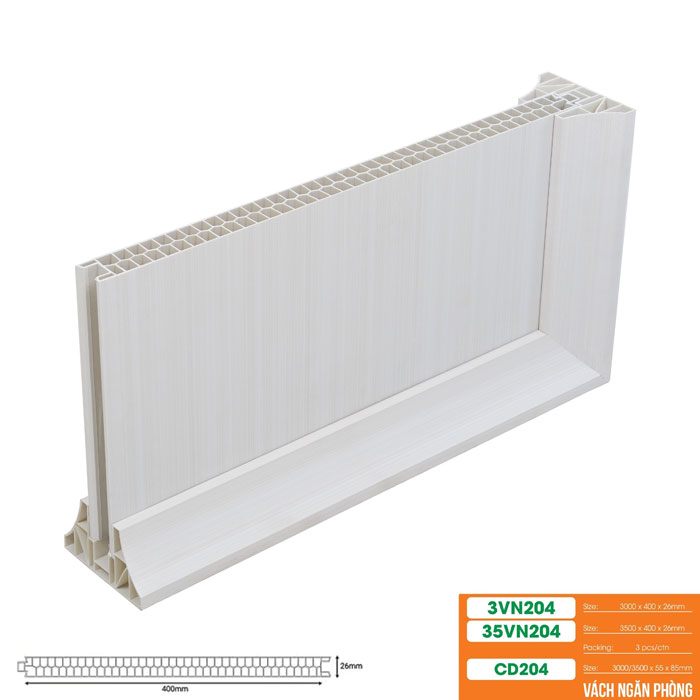 Vách nhựa ngăn phòng Glotex VN 204