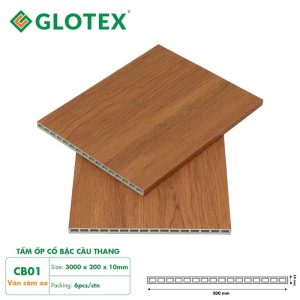Cổ bậc cầu thang nhựa giả gỗ Glotex CB01