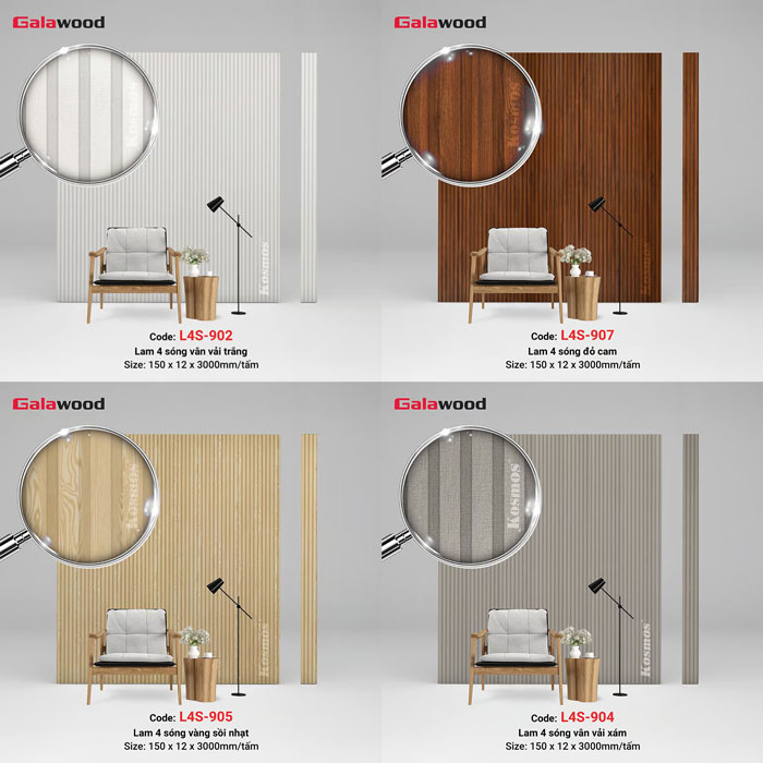 Giá lam sóng ốp tường Galawood bao nhiêu tiền