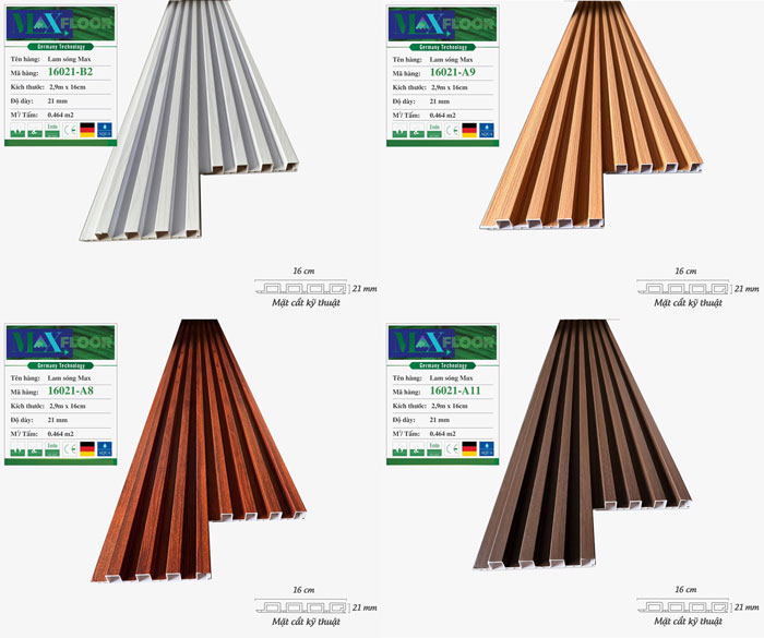 Giá lam sóng ốp tường Maxfloor bao nhiêu tiền