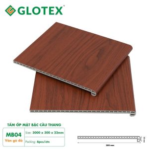 Mặt bậc cầu thang nhựa giả gỗ Glotex MB04