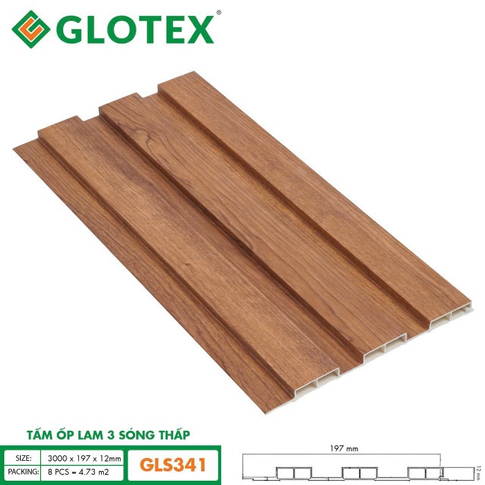 Tấm ốp tường 3 sóng Glotex 341