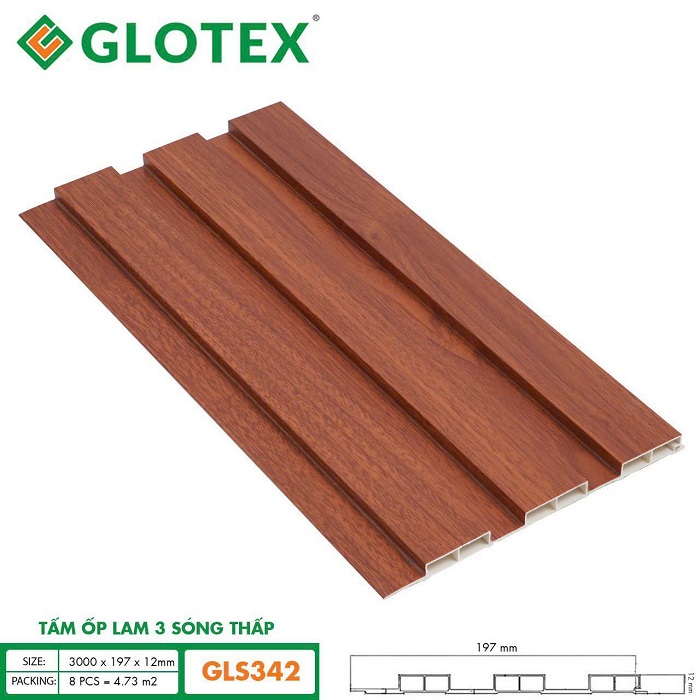 Tấm ốp lam 3 sóng Glotex GLS342