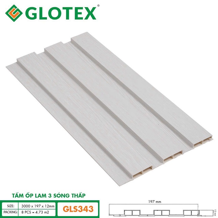 Tấm ốp lam 3 sóng Glotex GLS343
