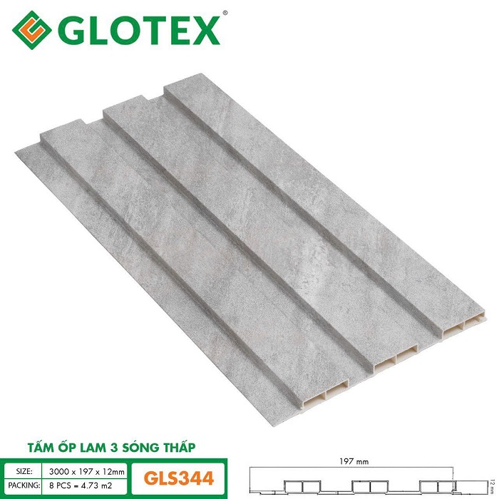 Tấm ốp lam 3 sóng Glotex GLS344