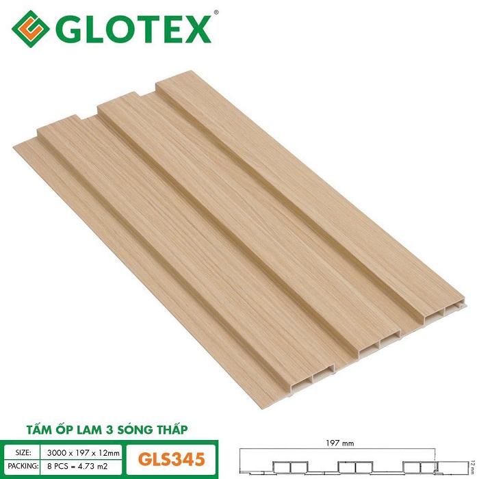Tấm ốp lam 3 sóng Glotex GLS345