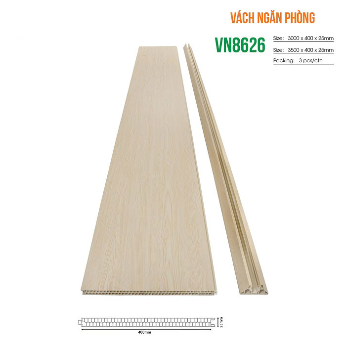 Vách nhựa ngăn phòng Glotex VN8626