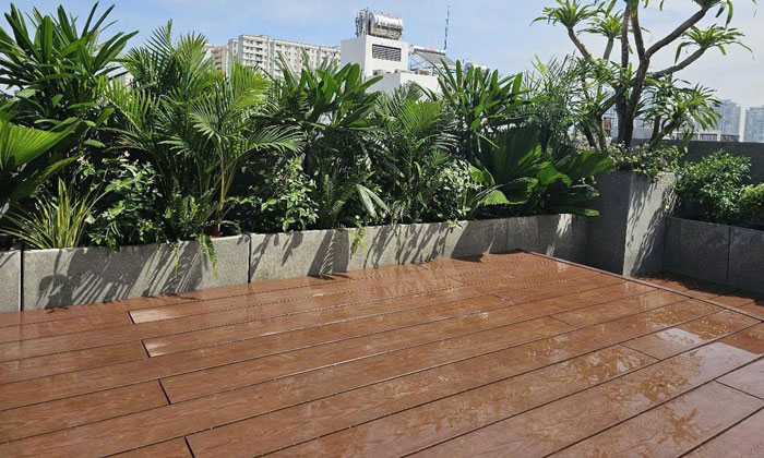 Công trình sàn gỗ nhựa ngoài trời