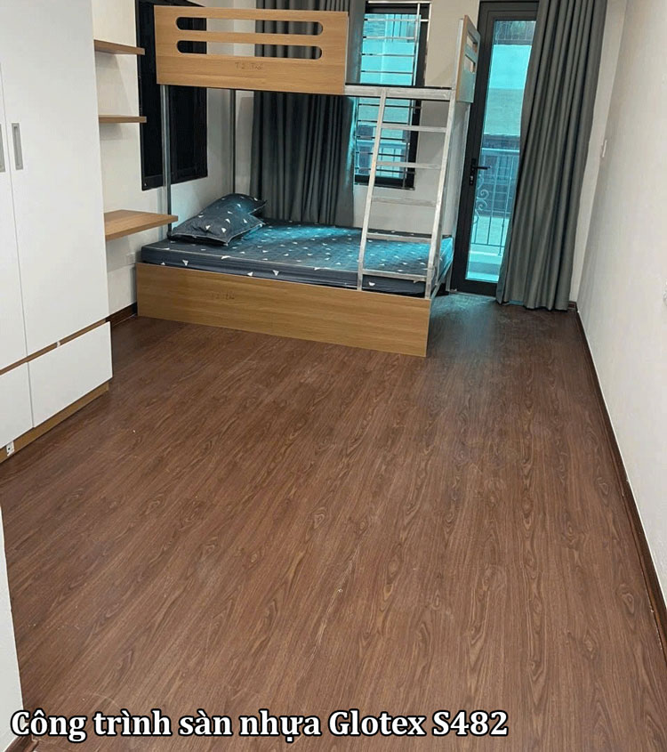 công trình sàn nhựa Glotex