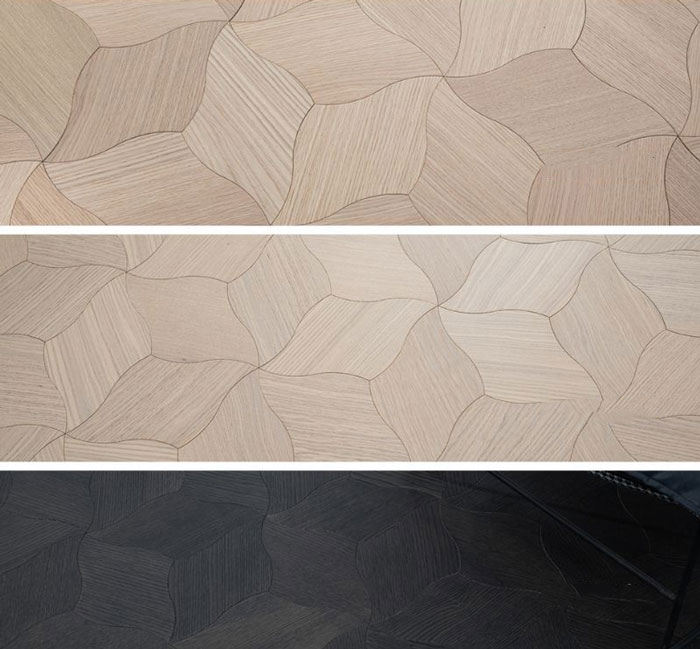 Mẫu sàn gỗ ghép hoa văn hình dạng đặc biệt