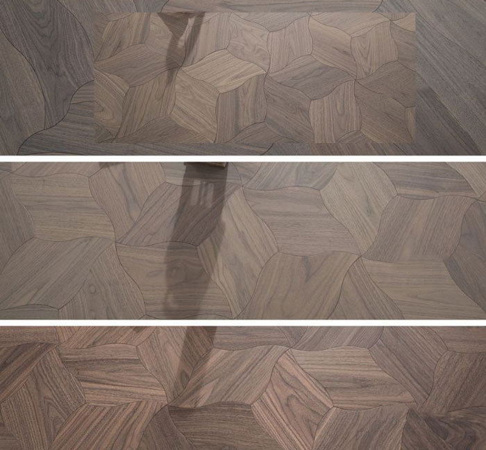 Mẫu sàn gỗ ghép hoa văn hình dạng đặc biệt