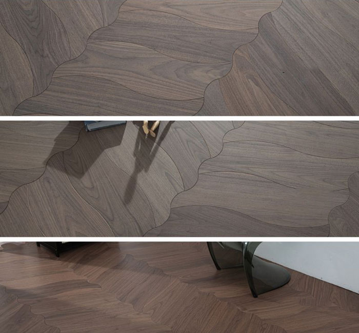 Mẫu sàn gỗ ghép hoa văn hình dạng đặc biệt