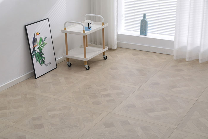 Mẫu sàn gỗ hoa văn vuông