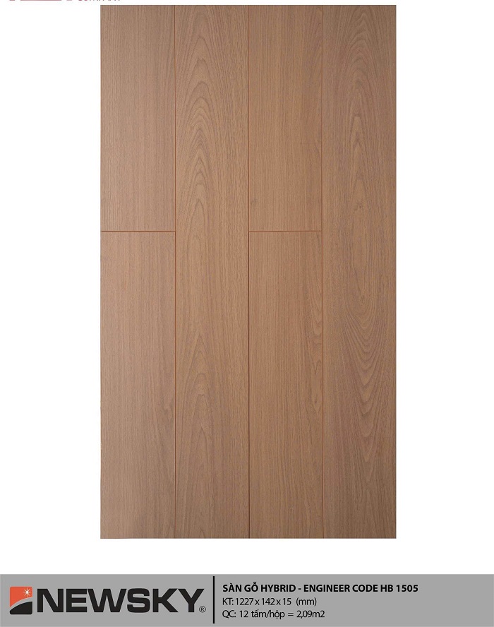 Sàn gỗ Plywood màu vàng nâu cổ điển