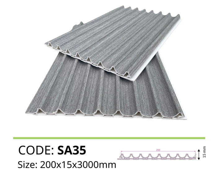 Mẫu tấm nhựa ốp tường giả bê tông lam sóng