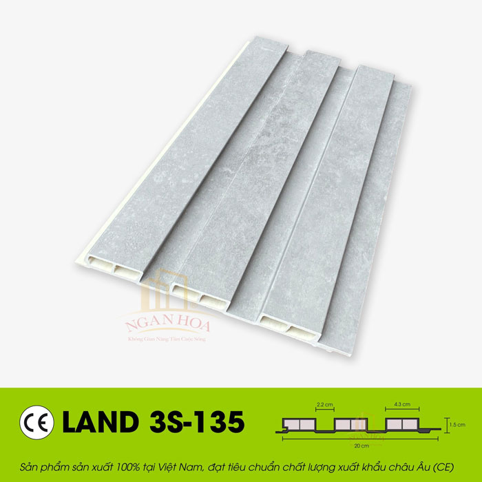 Mẫu tấm nhựa ốp tường giả bê tông lam sóng