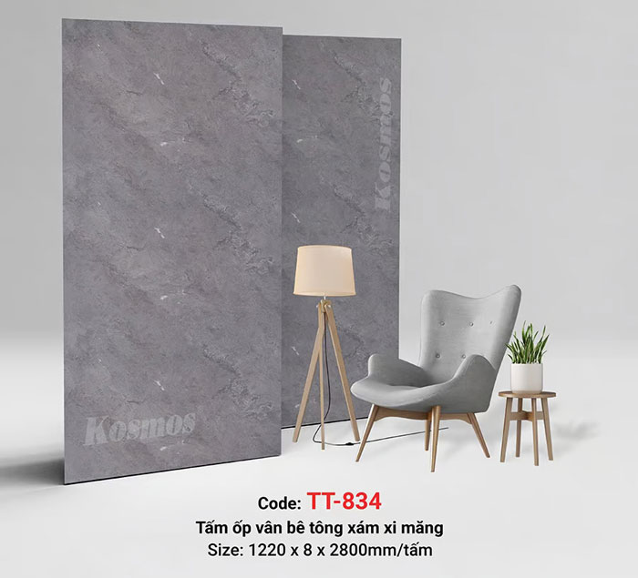 Mẫu tấm nhựa ốp tường giả bê tông Nano