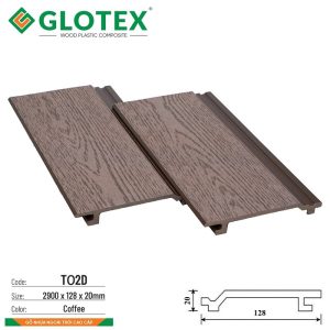 Tấm ốp gỗ nhựa ngoài trời Glotex TO2D Coffee