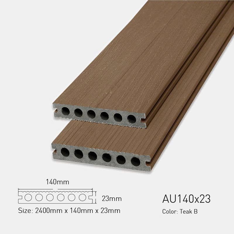 Sàn gỗ nhựa ngoài trời Awood AU140x23 Teak B