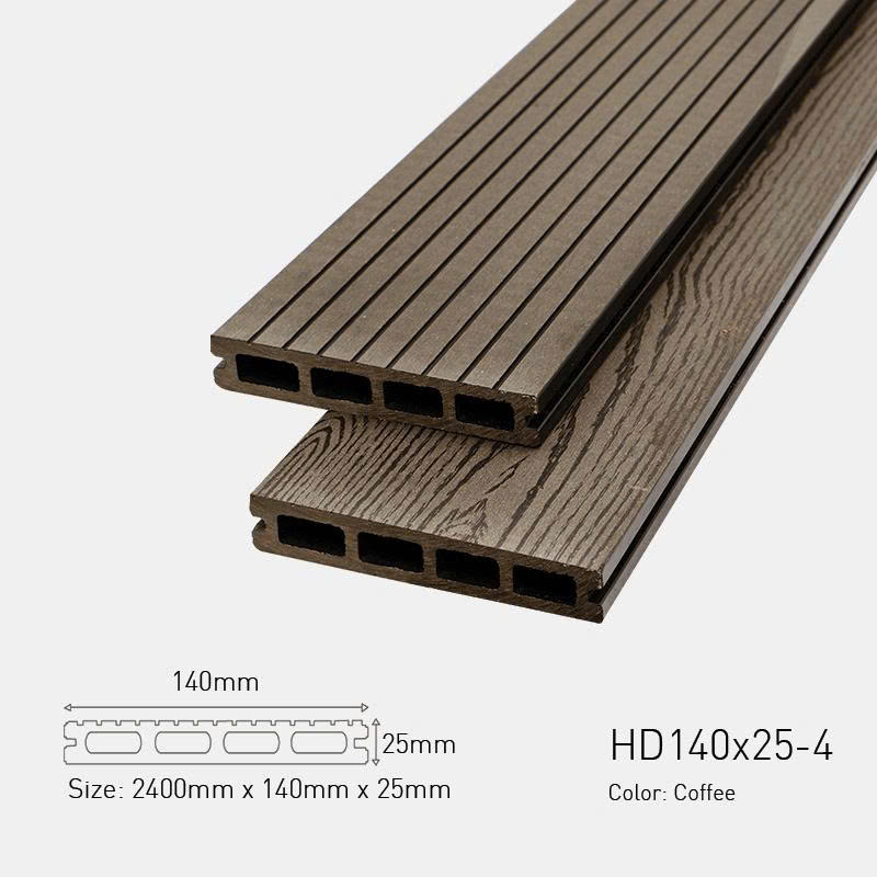 Sàn gỗ nhựa ngoài trời Awood HD140x25-4 Coffee