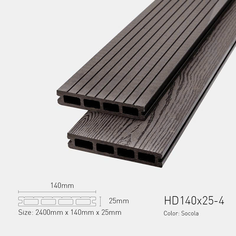 Sàn gỗ nhựa ngoài trời Awood HD140x25-4 Socola