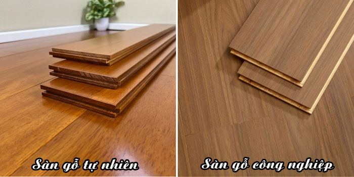 So sánh sàn gỗ tự nhiên và công nghiệp