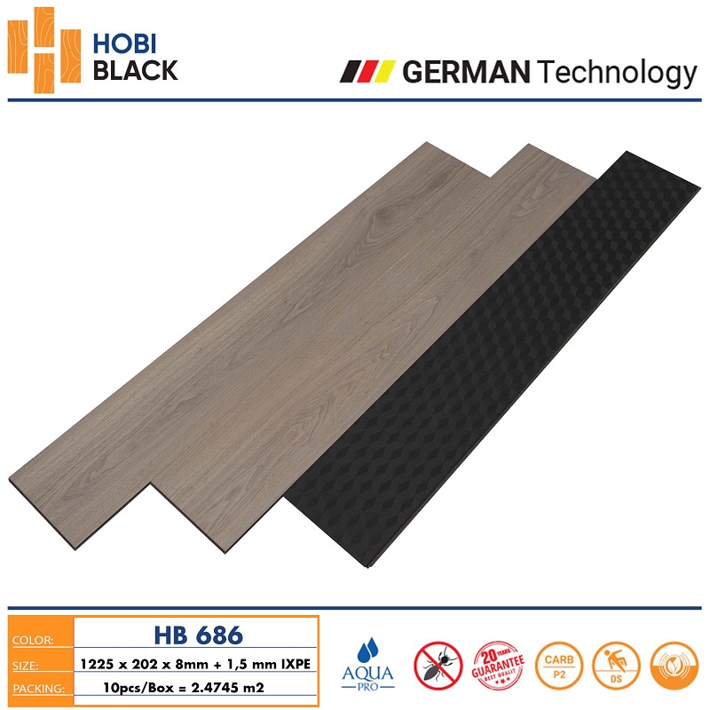 Sàn gỗ Hobi Black HB686