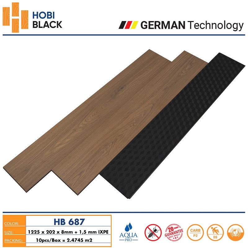 Sàn gỗ Hobi Black HB687