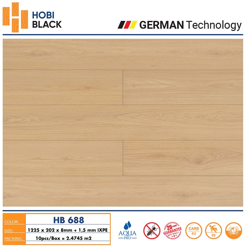 Sàn gỗ Hobi Black HB688