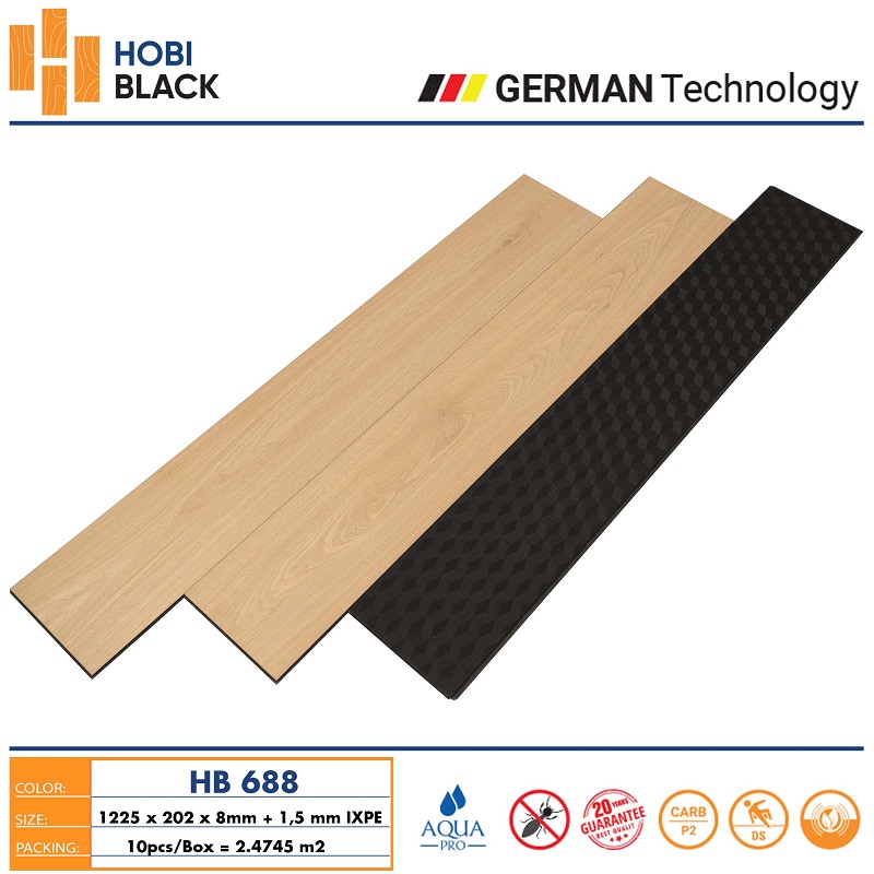Sàn gỗ Hobi Black HB688