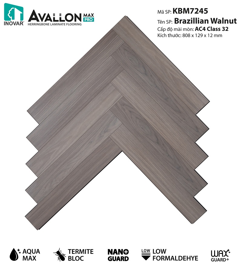 Sàn gỗ Inovar xương cá KBM7245