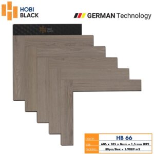 Sàn gỗ xương cá Hobi Black HB66