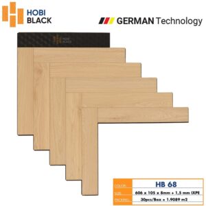 Sàn gỗ xương cá Hobi Black HB68