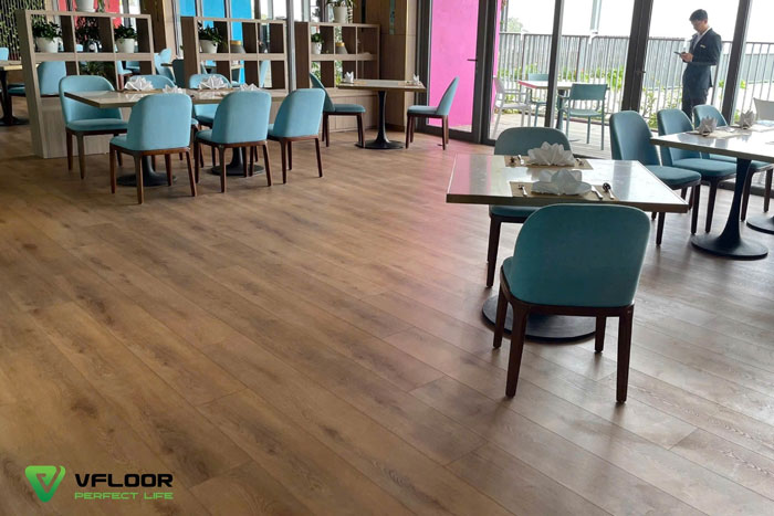 Công trình lắp đặt sàn nhựa hèm khóa Vfloor